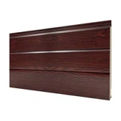 ألواح معدنية للواجهة ثلاثية الأبعاد بمظهر خشبي داكن